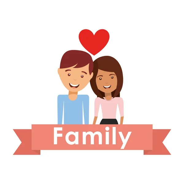 Diseño familiar feliz — Vector de stock
