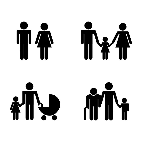 幸せな家族のデザイン — ストックベクタ