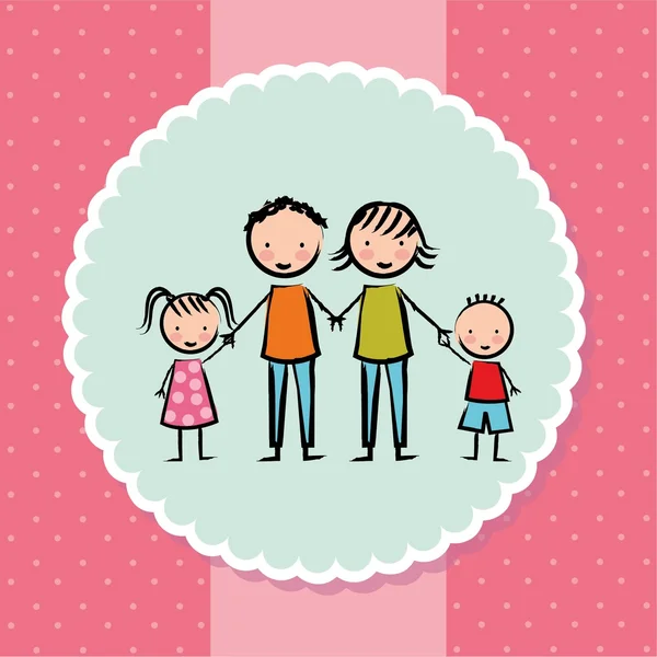 Happy family design — Stock Vector