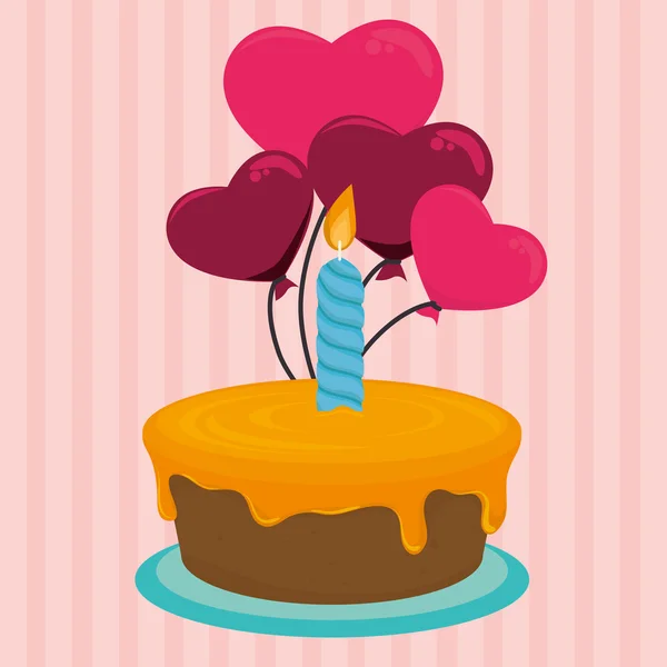 Joyeux gâteau d'anniversaire — Image vectorielle