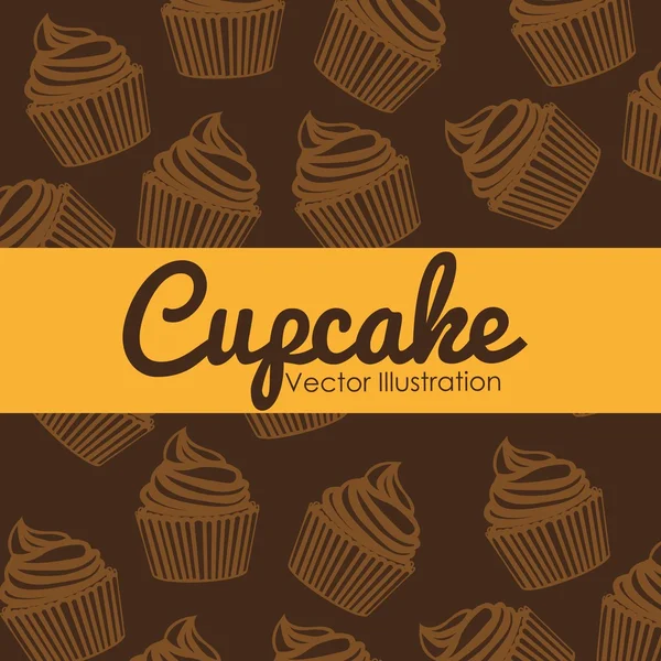 Heerlijke cupcake ontwerp — Stockvector