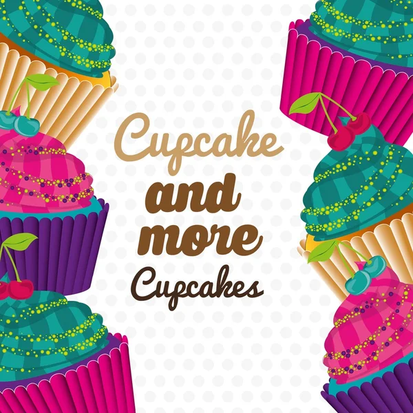 Delicious cupcake design — Stock Vector