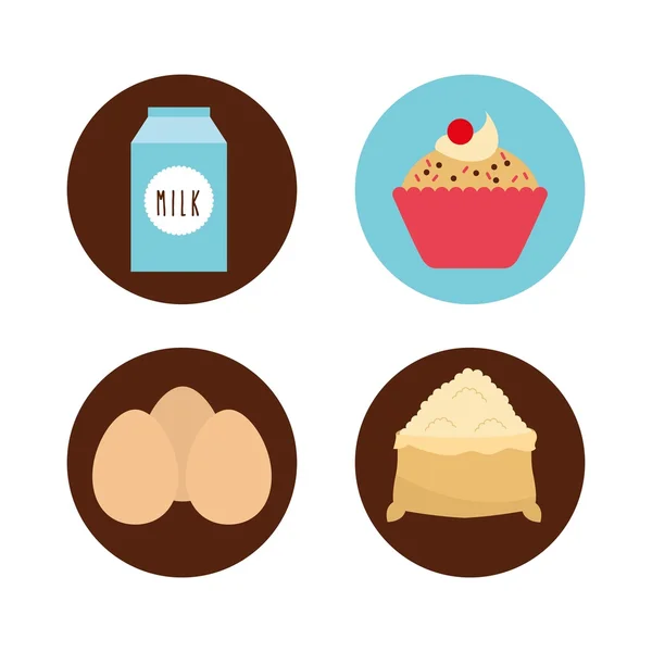 Leckeres Cupcake-Design — Stockvektor