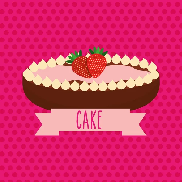 おいしいケーキのデザイン — ストックベクタ