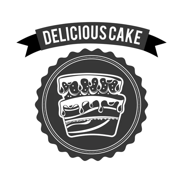 Delicious cake design — Stock Vector