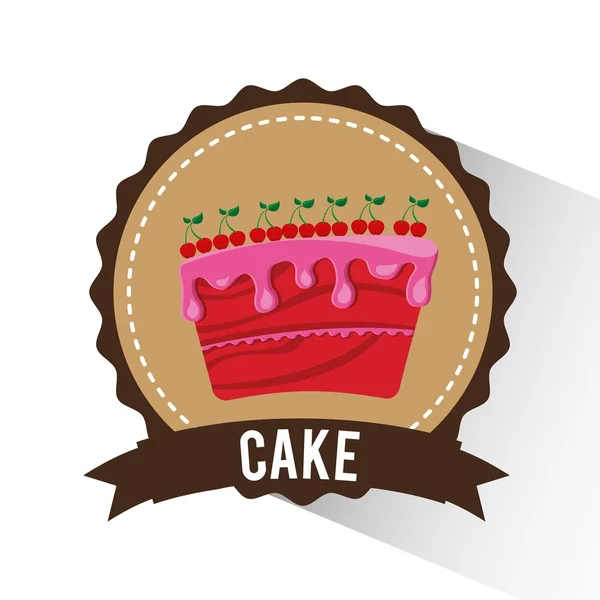 Delicious cake design — Stock Vector