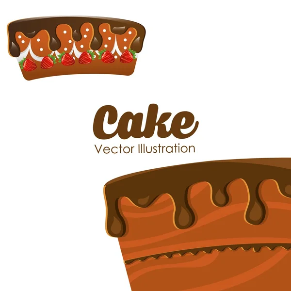 Delicioso diseño de pastel — Vector de stock