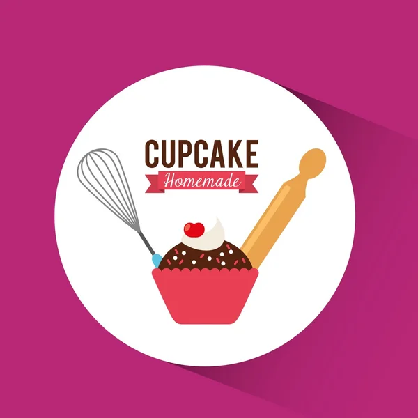 Delizioso design di cupcake — Vettoriale Stock