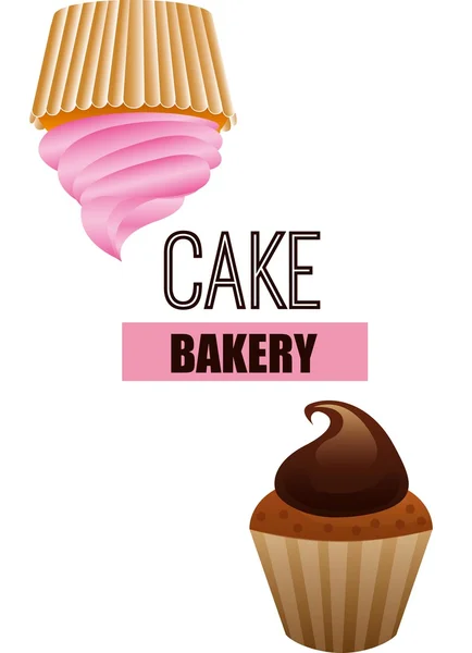 Délicieux design de cupcake — Image vectorielle