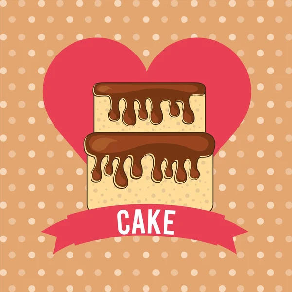 Delicious cake design — Stock Vector