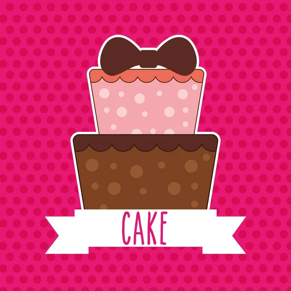 Läcker tårta design — Stock vektor