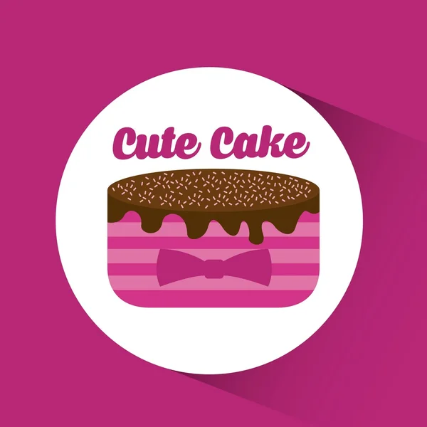 Delicious cake design — Stock Vector