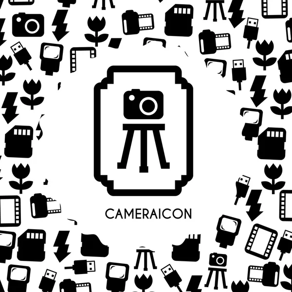 Diseño de iconos de cámara — Vector de stock