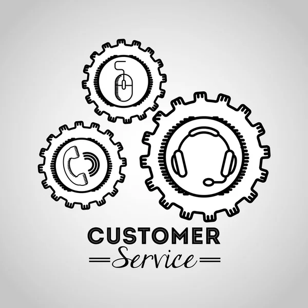 Customer service design — Stock Vector