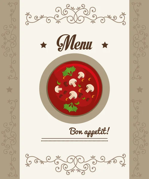 Gastronomy and restaurant menu — Stock Vector