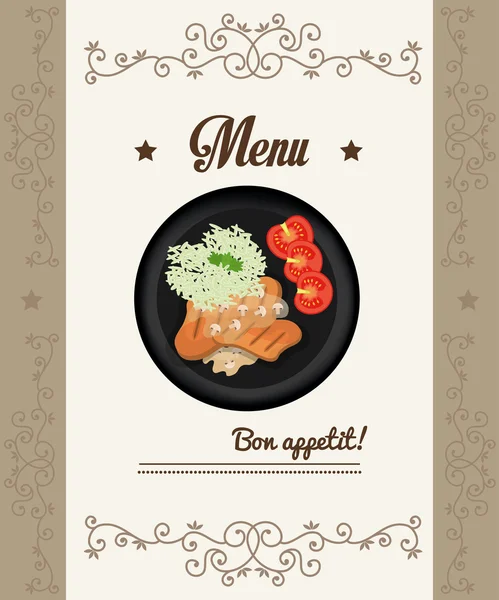 Meny for Gastronomi og restaurant – stockvektor