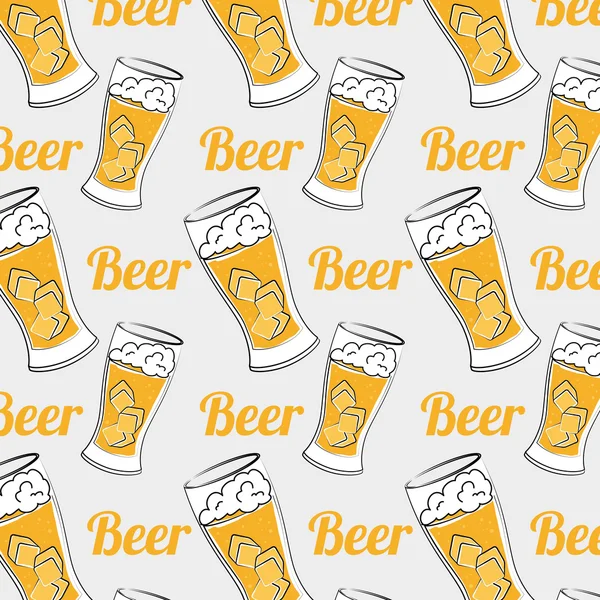 Bière froide et délicieuse — Image vectorielle