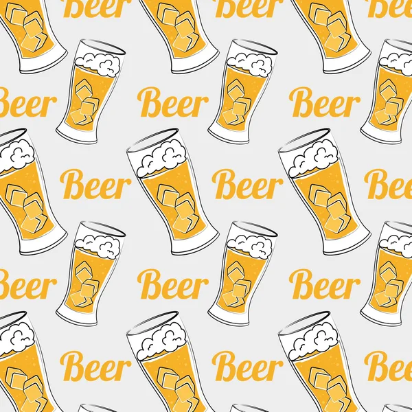 Cerveja fria e deliciosa —  Vetores de Stock