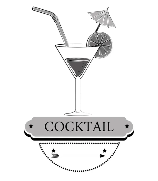 Cokctail vida noturna —  Vetores de Stock