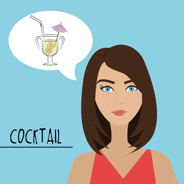 Cokctail vie nocturne — Image vectorielle