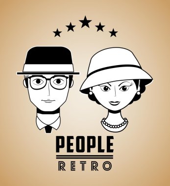 Retro simgesi tasarım