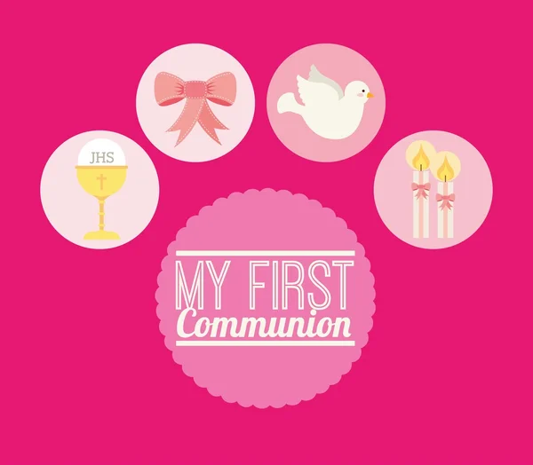 My first communion design — Stock Vector