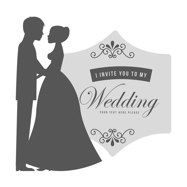 Conception d'invitation de mariage — Image vectorielle