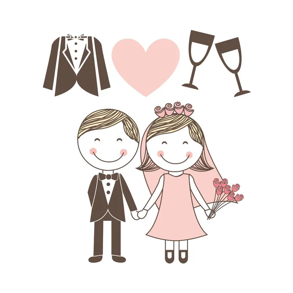 Wedding uitnodiging ontwerp — Stockvector