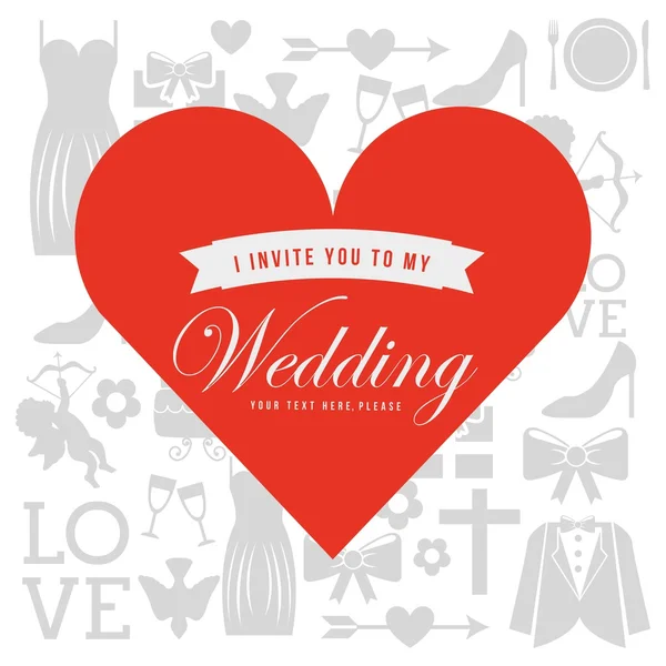 Wedding uitnodiging ontwerp — Stockvector