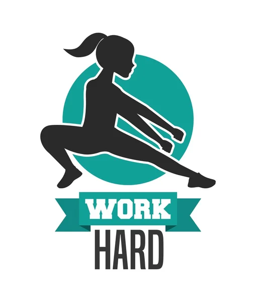 Werk hard, design — Stockvector