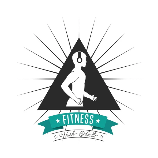 Design de style de vie fitness — Image vectorielle