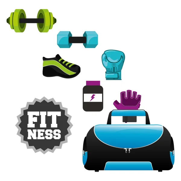 Fitness diseño de estilo de vida — Vector de stock