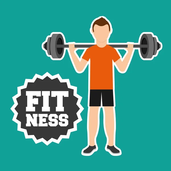 Fitness-életmód kialakítása — Stock Vector