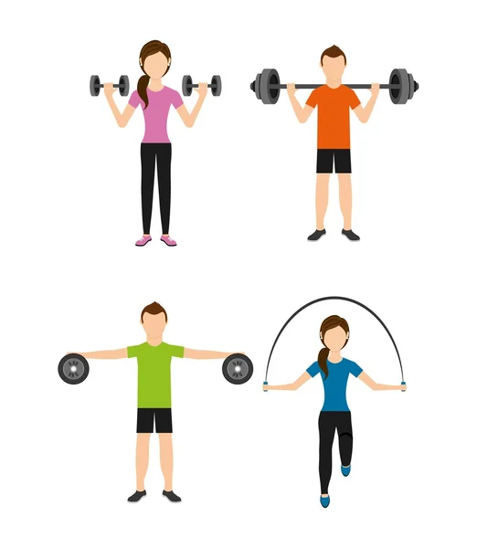 Fitness-életmód kialakítása — Stock Vector