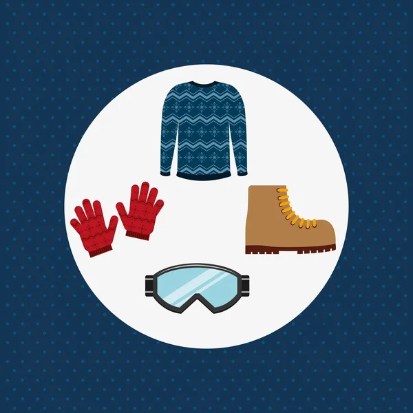 Σχεδιασμός χειμωνιάτικα ρούχα — Διανυσματικό Αρχείο