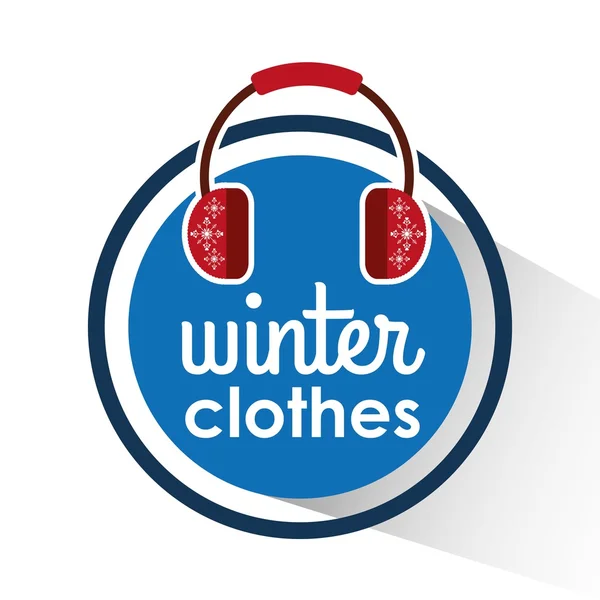 Kış Giysi tasarımı — Stok Vektör