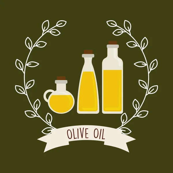 Diseño del aceite de oliva — Vector de stock