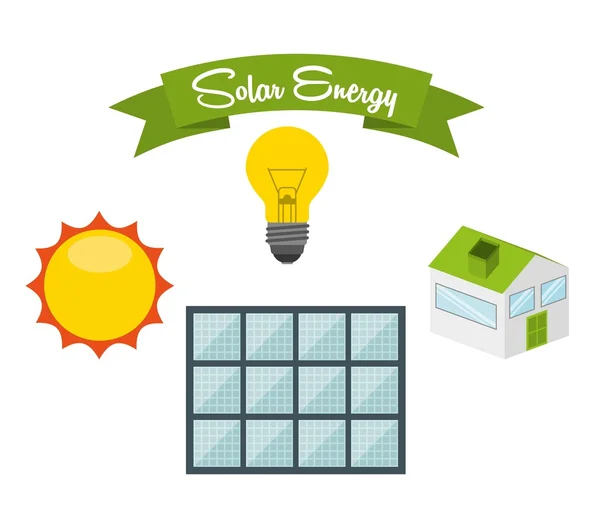 Progettazione energia solare — Vettoriale Stock