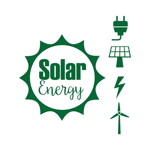 Projeto de energia solar —  Vetores de Stock