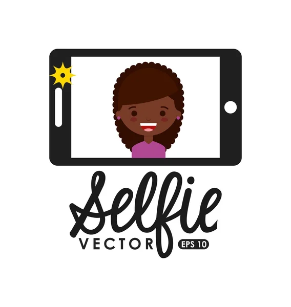 Desain konsep selfie - Stok Vektor