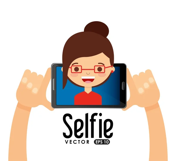 Design de conceito selfie — Vetor de Stock