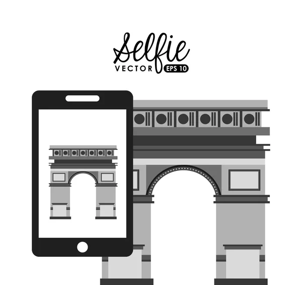 Design de conceito selfie — Vetor de Stock