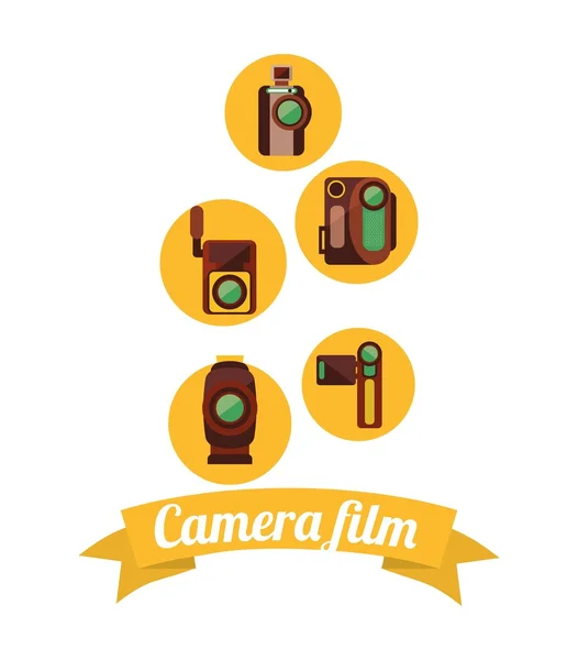 Ταινία σχέδιο φωτογραφικών μηχανών — Διανυσματικό Αρχείο