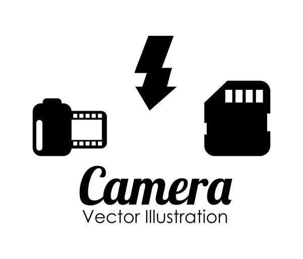 Caméra photographie design — Image vectorielle