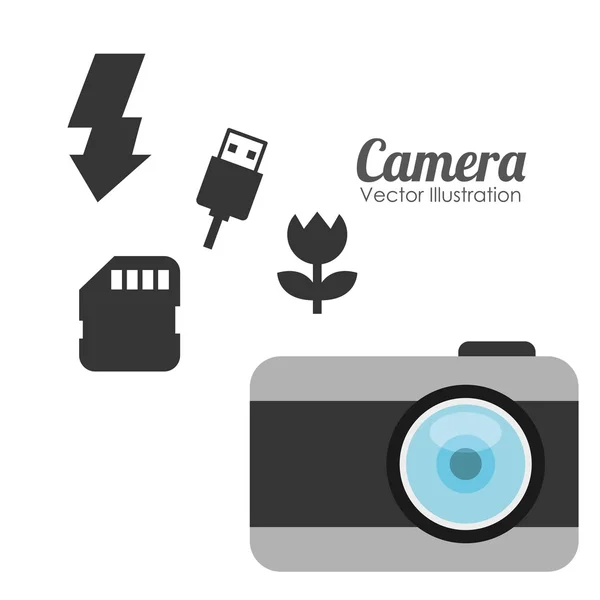 Kamera fotografering design — Stock vektor