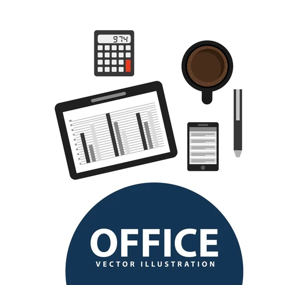 Office koncepcióterv — Stock Vector