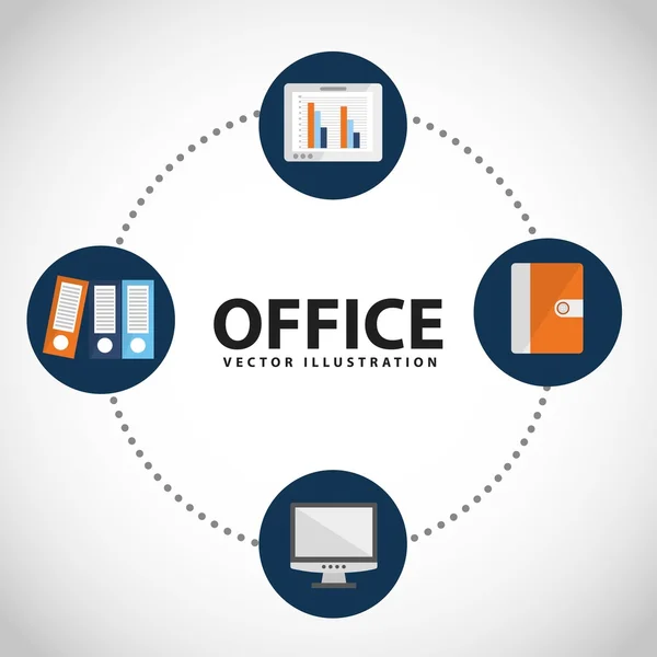 Office koncepcióterv — Stock Vector