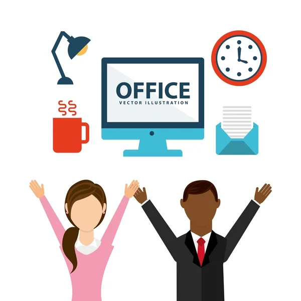 Office concept design — Stock Vector