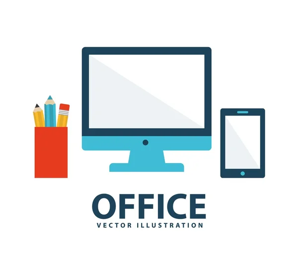 Office concept design — Stock Vector