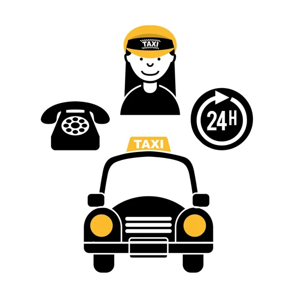 Servicii de taxi design — Vector de stoc